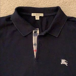 Burberry polo shirt with check trim